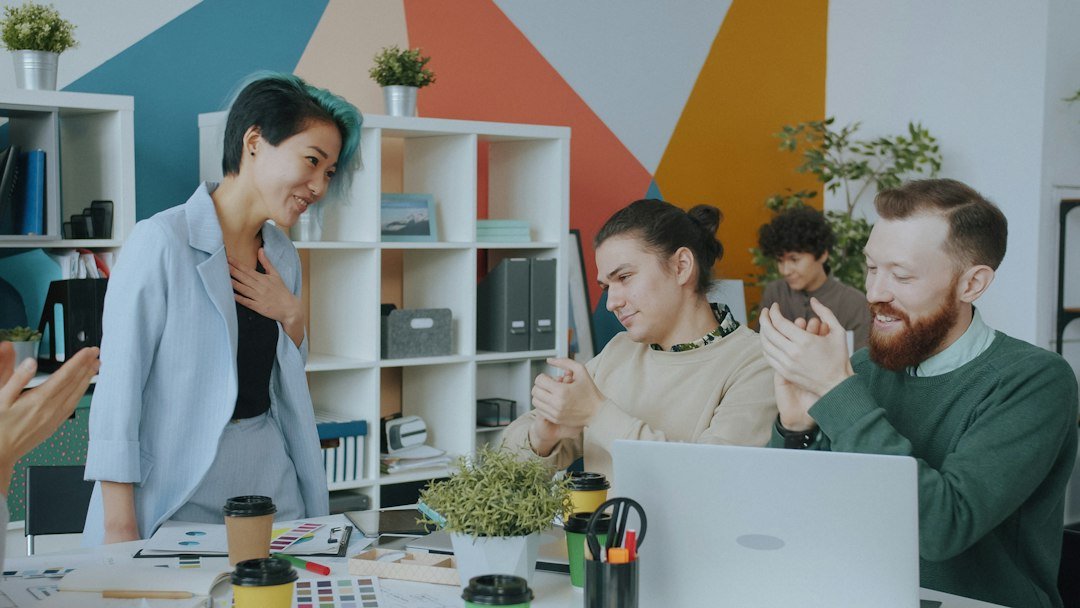 Photo AI agent workplace collaboration